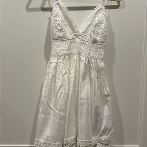 Zara White Spaghetti Strap Dress NWT